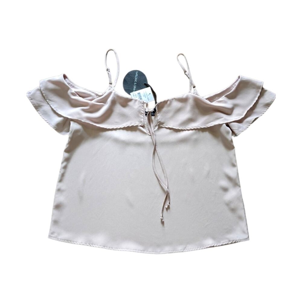 Harlowe & Graham cold shoulder top pink size L NWT
